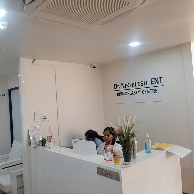 Dr. Nikhilesh ENT front reception desk